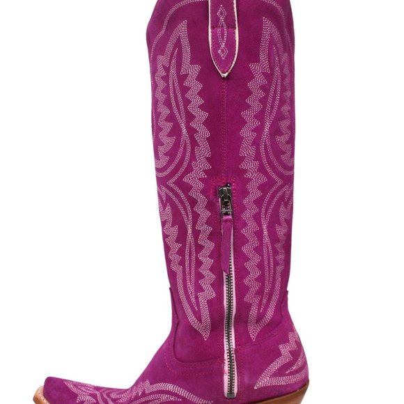 ARIAT WOMENS HAUTE PINK SUEDED CASANOVA WESTERN BOOT - Picture 2 of 4